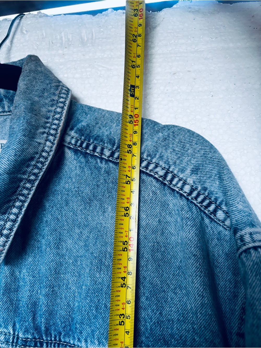 Free People We The Free Denim Jumpsuit Short Sleeve Coverall Blue Large L - Picture 5 of 10